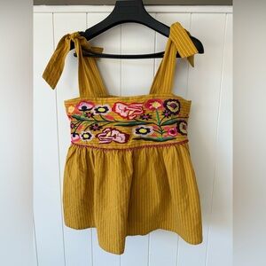 Altar'd State embroidered peplum tank top